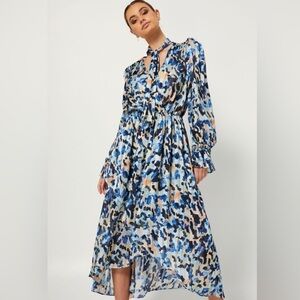 NWT Revolve Elliatt Heavenly Creatures Lucid Printed Georgette Midi-Dress XS